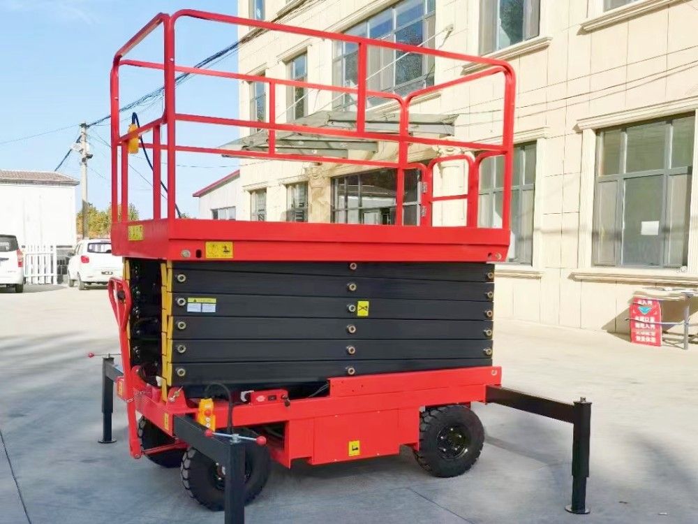 自行走剪叉式液壓維修平臺、登高車、升降機廠家品牌