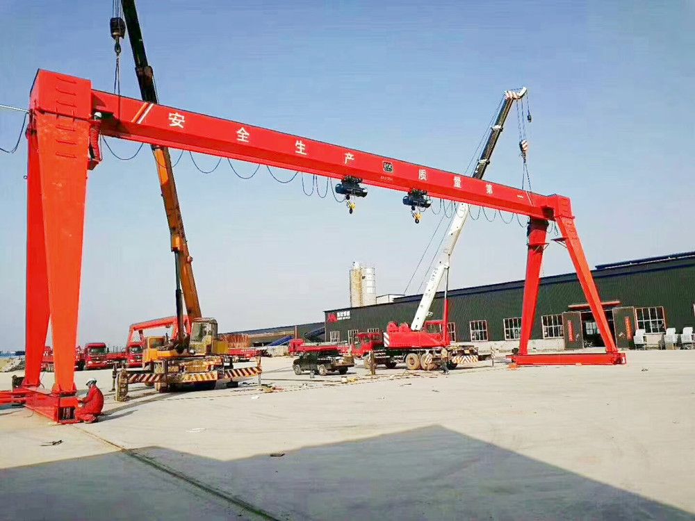 河南焦作龍門吊、龍門天車、吊機-MHE型電動葫蘆單梁門式起重機